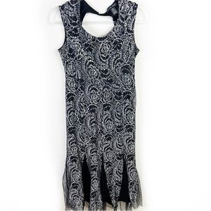 Candalite Petite Evening Gown dress black and silver size: PM